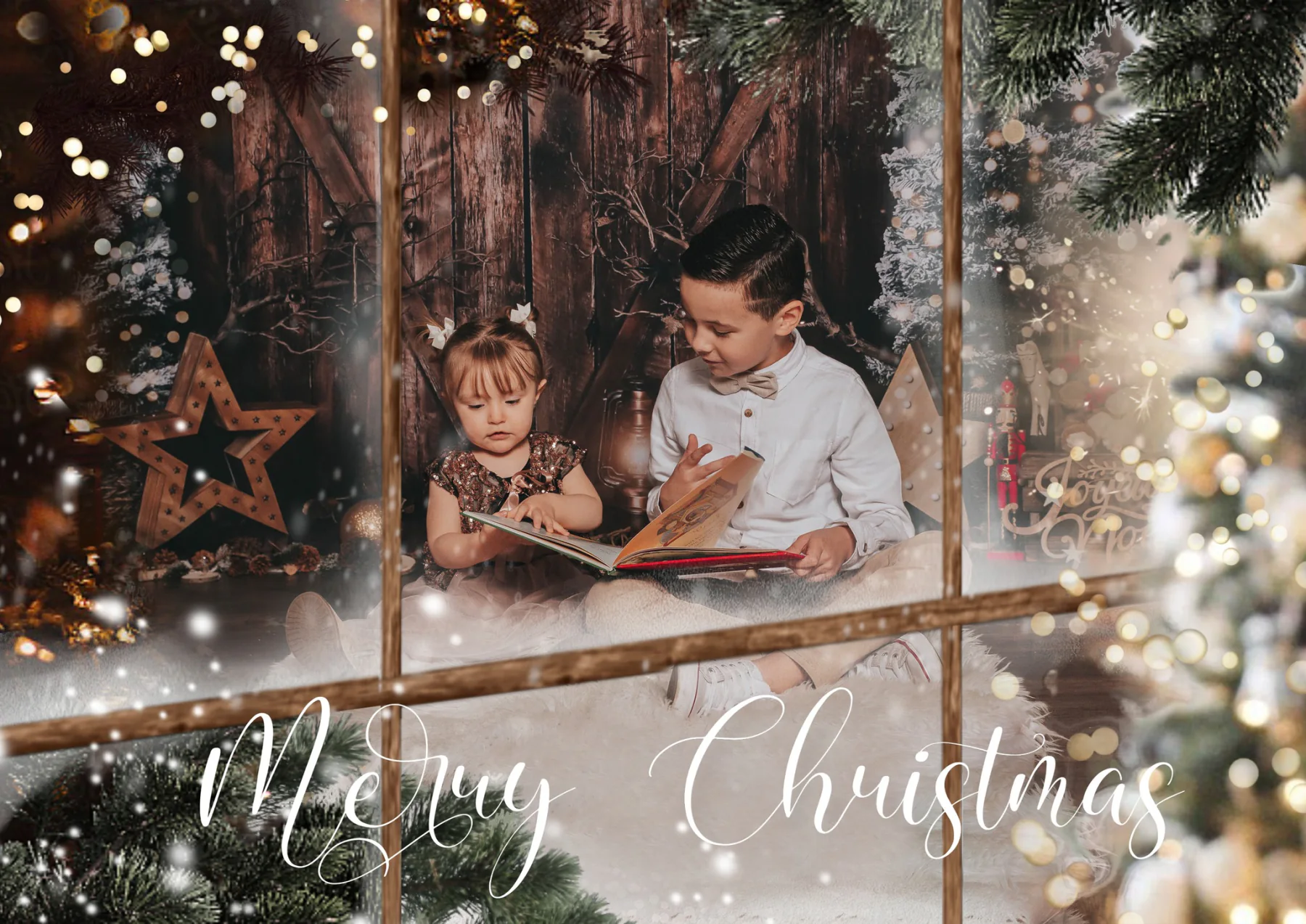 Parent et enfant partageant la magie de Noël